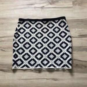 RACHEL Rachel Roy Black and White Mini Pencil Skirt